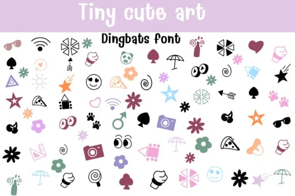 Tiny Cute Art by Sontaya — Dingbats Font