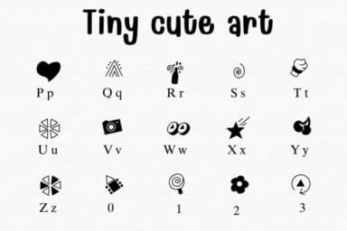 Tiny Cute Art by Sontaya — Dingbats Font — thumbnail 3