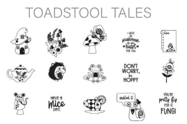 Toadstool Tales Dingbats by Illustration Ink — Dingbats Font — thumbnail 1