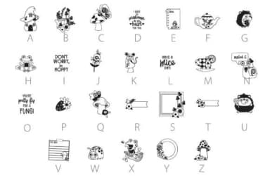 Toadstool Tales Dingbats by Illustration Ink — Dingbats Font — thumbnail 2