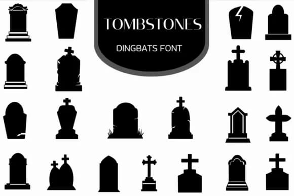 Tombstones by Heartcraft Atelier — Dingbats Font