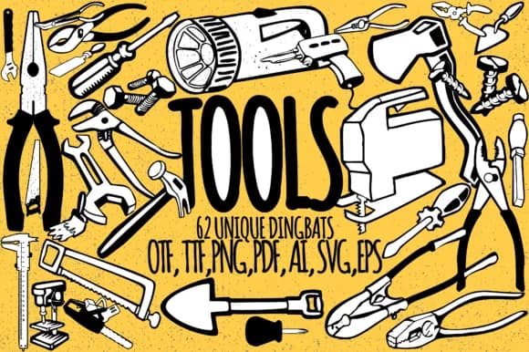 Tools by Minimalistartstudio — Dingbats Font