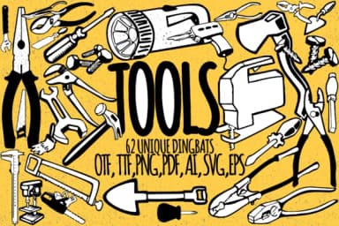 Tools by Minimalistartstudio — Dingbats Font — thumbnail 1