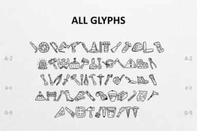 Tools Doodle by CrafterFonts — Dingbats Font — thumbnail 2