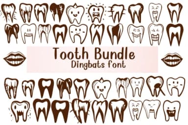 Tooth Bundle by Nongyao — Dingbats Font — thumbnail 1