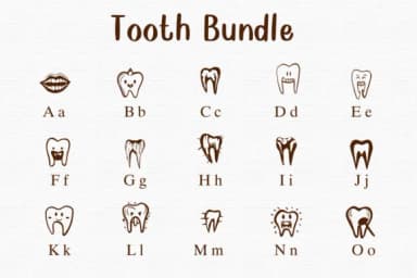 Tooth Bundle by Nongyao — Dingbats Font — thumbnail 2