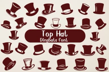 Top Hat by Nongyao — Dingbats Font — thumbnail 1