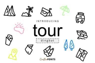 Tour by CrafterFonts — Dingbats Font — thumbnail 1