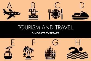 Tourism and Travel Icons by Minimalistartstudio — Dingbats Font — thumbnail 1