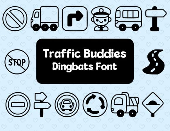 Traffic Buddies by Distiny4919 — Dingbats Font