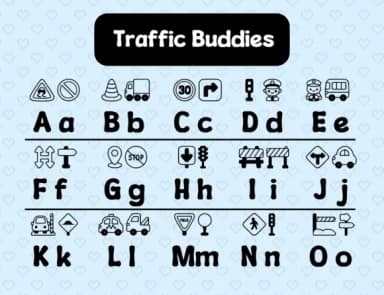 Traffic Buddies by Distiny4919 — Dingbats Font — thumbnail 2