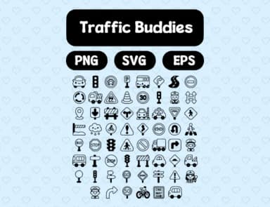 Traffic Buddies by Distiny4919 — Dingbats Font — thumbnail 5