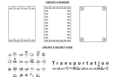 Transportation Doodle by digitalplannerland — Dingbats Font — thumbnail 6