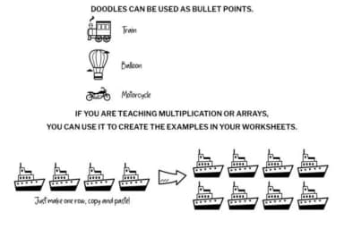 Transportation Doodle by digitalplannerland — Dingbats Font — thumbnail 7