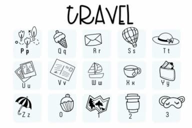 Travel by Sirinart — Dingbats Font — thumbnail 3