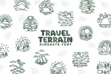 Travel Terrain by Chonada — Dingbats Font — thumbnail 1