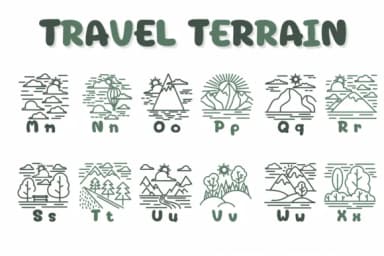 Travel Terrain by Chonada — Dingbats Font — thumbnail 3