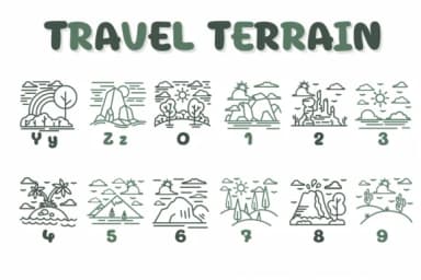 Travel Terrain by Chonada — Dingbats Font — thumbnail 4