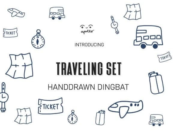 Traveling Set by Apollo no.64 — Dingbats Font