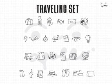 Traveling Set by Apollo no.64 — Dingbats Font — thumbnail 2