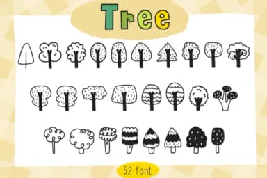Tree by Foam-Design Store — Dingbats Font — thumbnail 1
