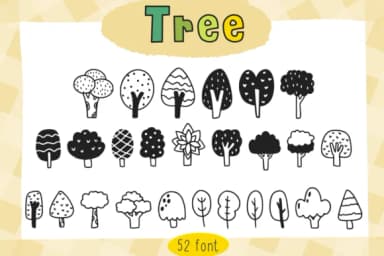 Tree by Foam-Design Store — Dingbats Font — thumbnail 2