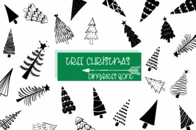 Tree Christmas by Sirinart — Dingbats Font — thumbnail 1