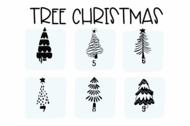 Tree Christmas by Sirinart — Dingbats Font — thumbnail 4