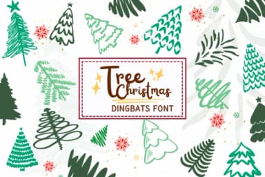 Tree Christmas by PraewDesigns — Dingbats Font — thumbnail 1