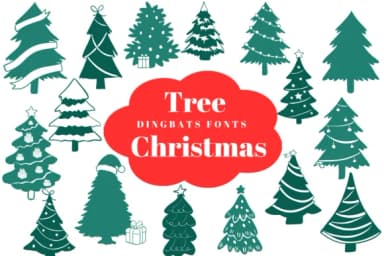 Tree Christmas by Suphitchaya — Dingbats Font — thumbnail 1