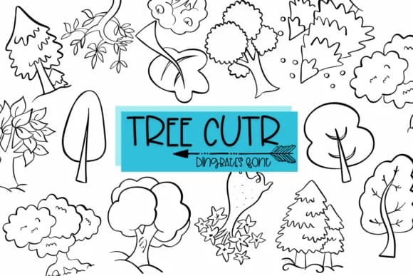 Tree Cute by Sirinart — Dingbats Font