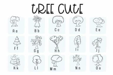 Tree Cute by Sirinart — Dingbats Font — thumbnail 2