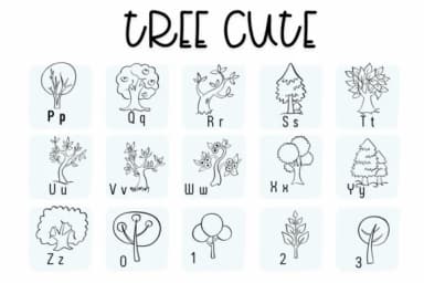 Tree Cute by Sirinart — Dingbats Font — thumbnail 3