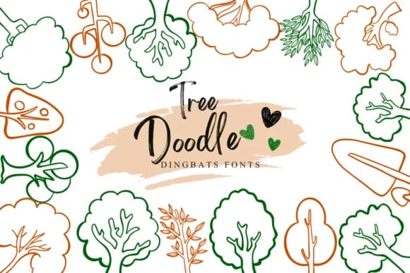 Tree Doodle by Suphitchaya — Dingbats Font