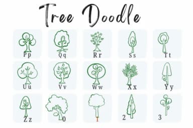 Tree Doodle by Suphitchaya — Dingbats Font — thumbnail 3