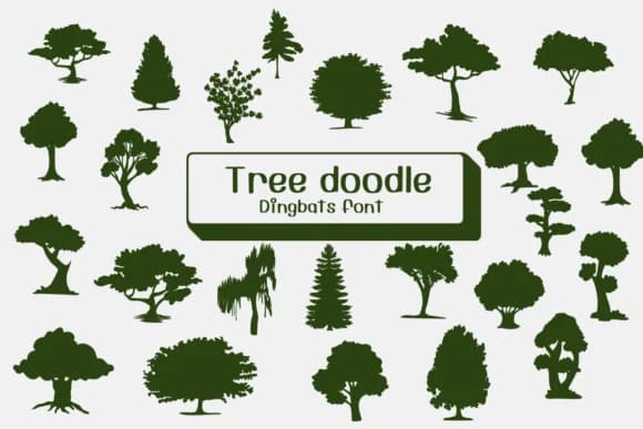Tree Doodle by Ketsarin — Dingbats Font