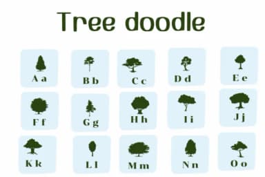 Tree Doodle by Ketsarin — Dingbats Font — thumbnail 2
