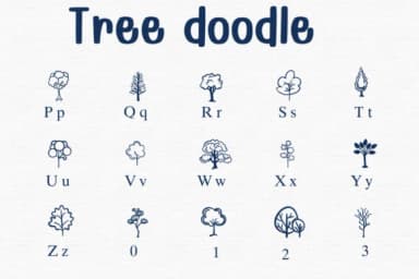 Tree Doodle by Sontaya — Dingbats Font — thumbnail 3
