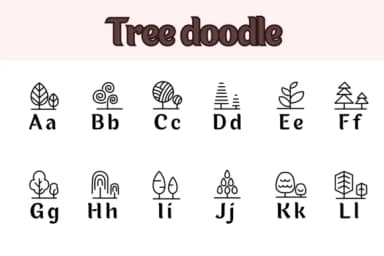 Tree Doodle by Chonada — Dingbats Font — thumbnail 2
