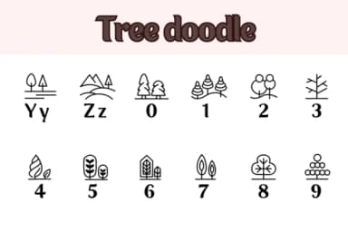 Tree Doodle by Chonada — Dingbats Font — thumbnail 4