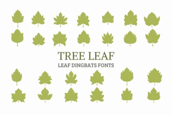 Tree Leaves by Eystore — Dingbats Font