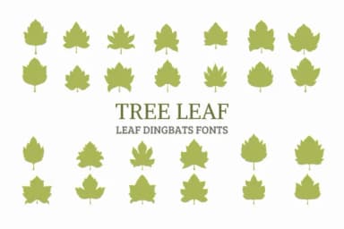 Tree Leaves by Eystore — Dingbats Font — thumbnail 1