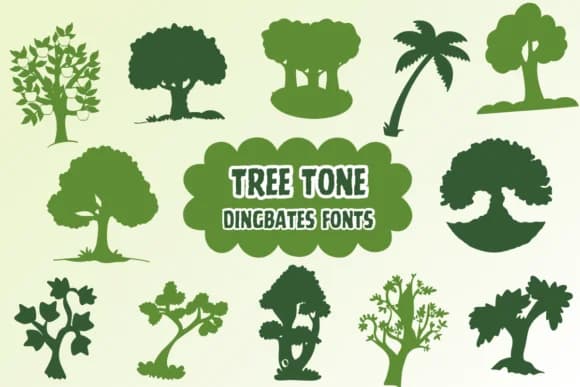 Tree Tone by Natchuta — Dingbats Font