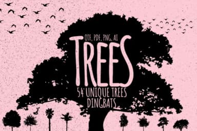 Trees by Minimalistartstudio — Dingbats Font — thumbnail 1