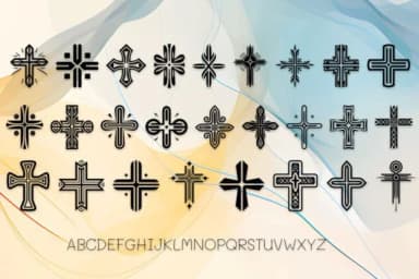 Tribal Cross by MOMAT THIRTYONE — Dingbats Font — thumbnail 2