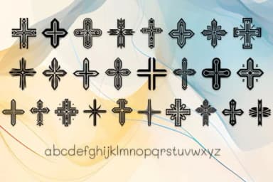 Tribal Cross by MOMAT THIRTYONE — Dingbats Font — thumbnail 3