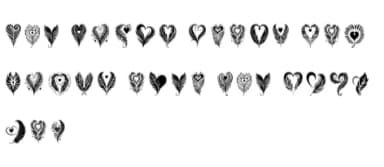 Tribal Feather Heart by MOMAT THIRTYONE — Dingbats Font — thumbnail 6
