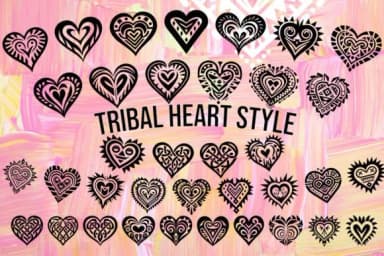 Tribal Heart Style by MOMAT THIRTYONE — Dingbats Font — thumbnail 1
