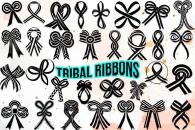 Tribal Ribbons by MOMAT THIRTYONE — Dingbats Font — thumbnail 1