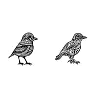 Tribal Sparrow Bird by MOMAT THIRTYONE — Dingbats Font — thumbnail 5